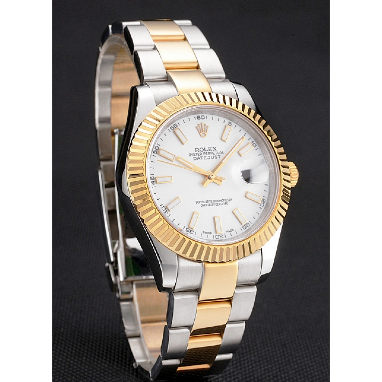 Good Copy Rolex Watches Case Dial White Rolex Gold Bracelet Steel Datejust Stainless Tone Swiss Two 1013